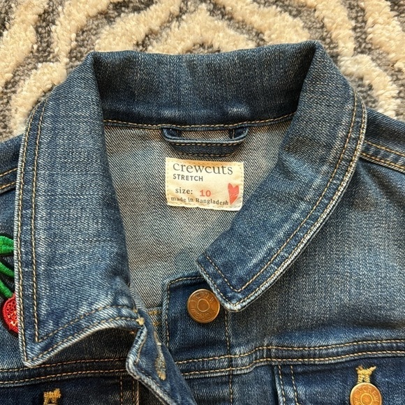 Crewcuts Jean jacket with adorable patches size 10- never worn - Picture 2 of 3